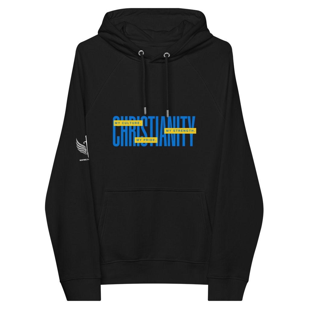 Christianity, Unisex Raglan Hoodie (Organic Cotton)