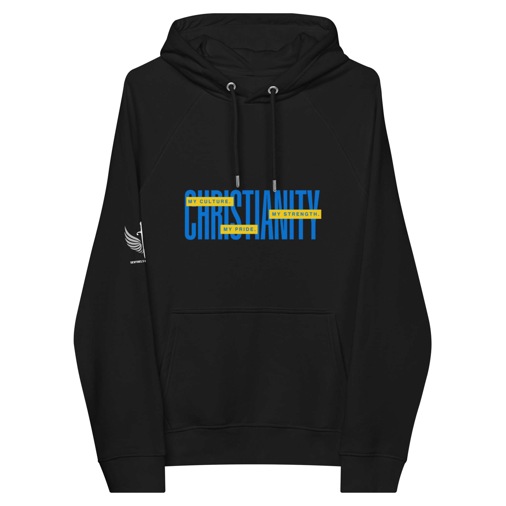 Christianity, Unisex Raglan Hoodie (Organic Cotton)