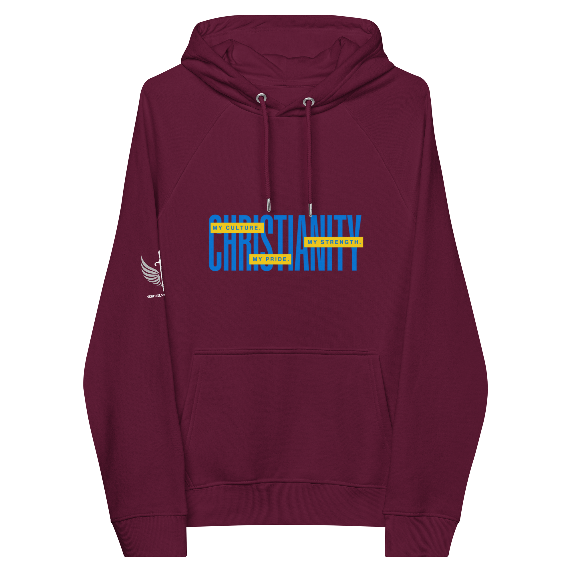 Christianity, Unisex Raglan Hoodie (Organic Cotton)