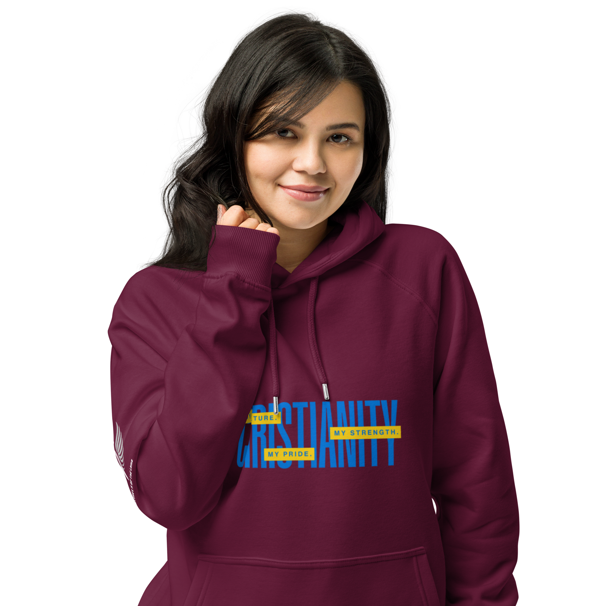 Christianity, Unisex Raglan Hoodie (Organic Cotton)