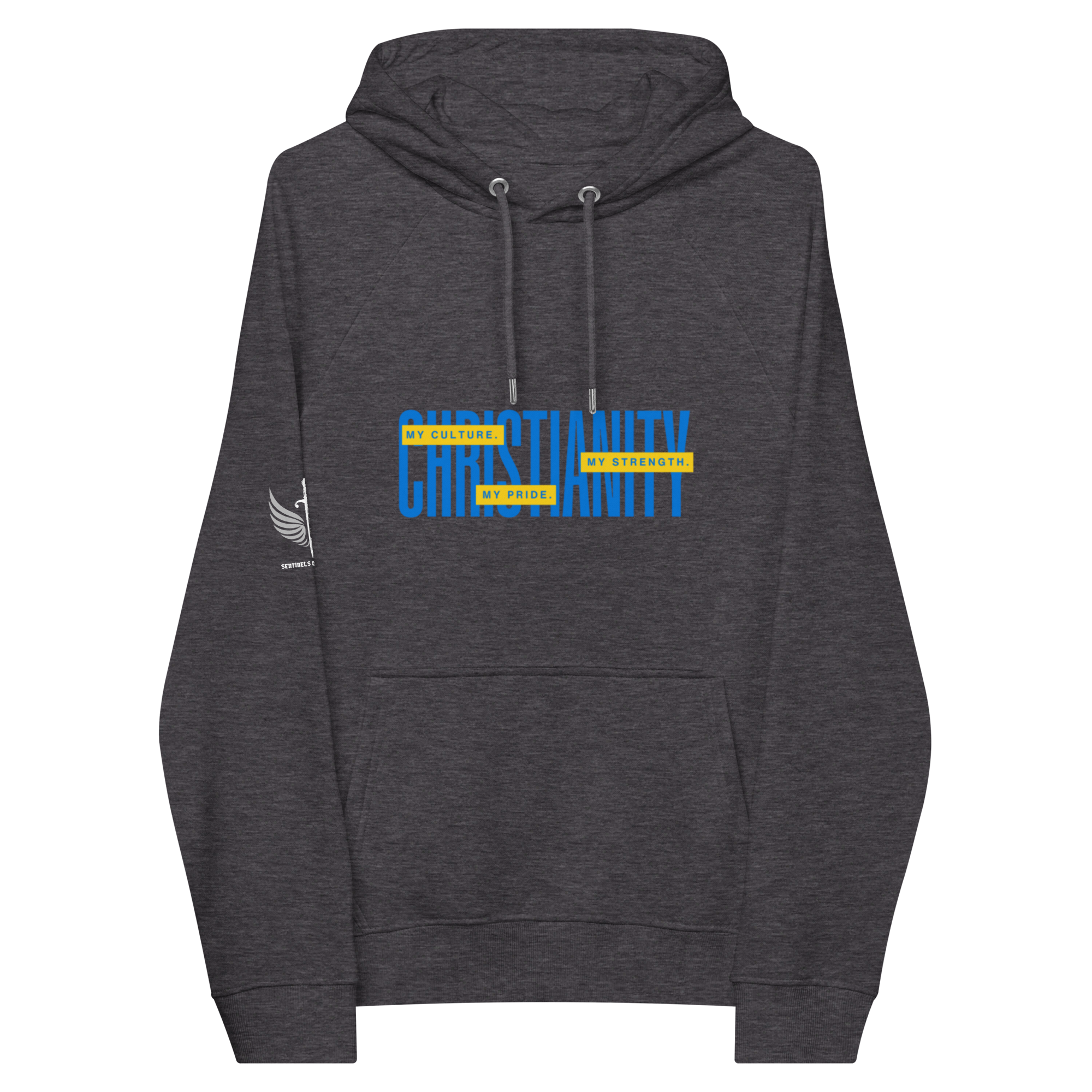 Christianity, Unisex Raglan Hoodie (Organic Cotton)