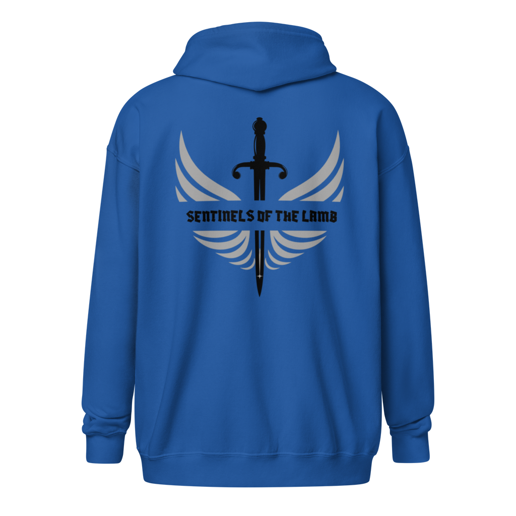 Sentinels of the Lamb, Unisex Heavy Blend Zip Hoodie